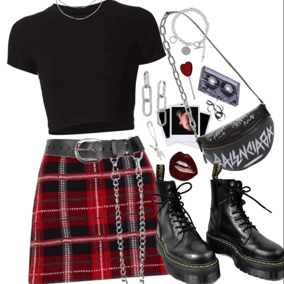 Punk/Grunge Mystery LARGE Box 10pcs Clothes Accessories Jewelry Goth Aesthetic - Picture 5 of 7